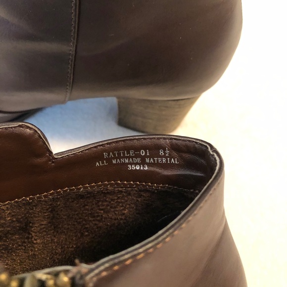 BAMBOO brown heeled ankle booties - Picture 4 of 9